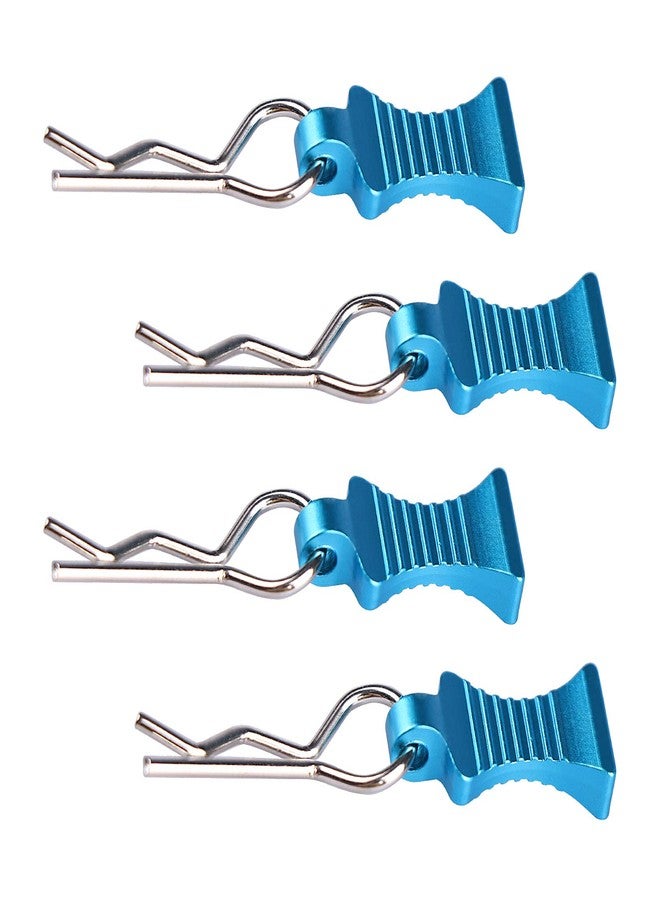 AIMROCK RC Body Clips R Pins 30-Degree Angle RC Clips with Pull Tabs for 1/10 1/12 Traxxas Arrma Axial Losi HPI RC Car Crawler Truck Buggy (Blue) - Image 1